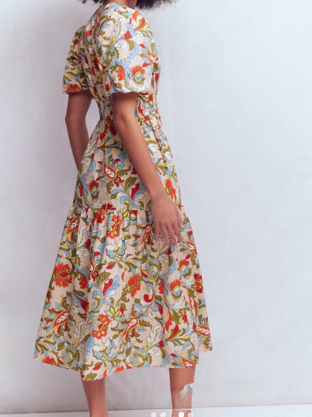 New Boden Irene Puff Sleeve Cotton Dress Size 12 - Picture 3 of 9